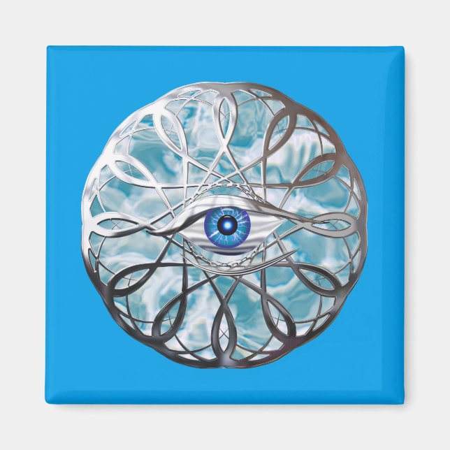 Aimant Chrome Mystical Eye Design (Devant)
