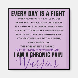 Aimant Chronic Pain Warrior (entièrement personnalisable)