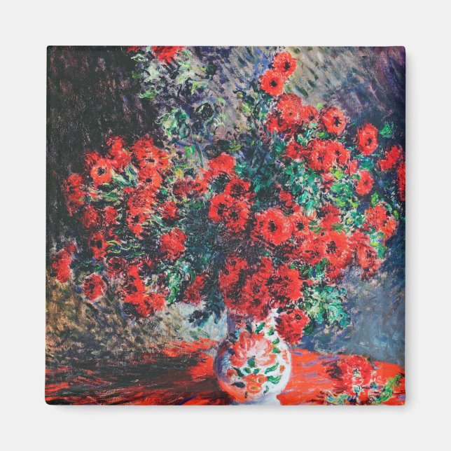 Aimant Chrysanthème rouge, Monet (Devant)