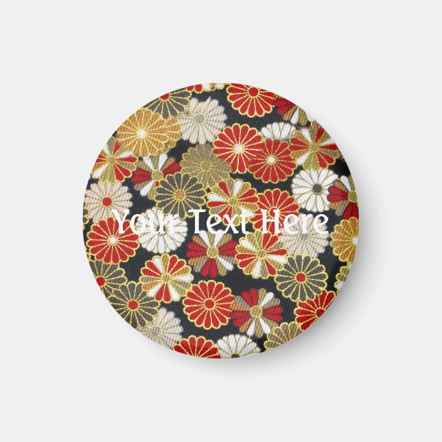 Aimant Chrysanthèmes en or (Devant)