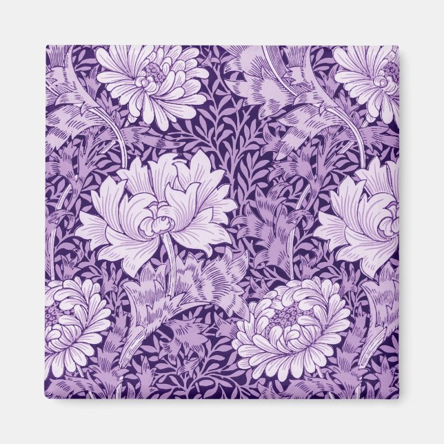 Aimant Chrysanthemum Purple, William Morris (Devant)