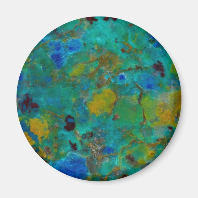 Aimant Chrysocolla de Blue Cliff (Devant)