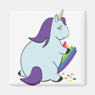 Aimant Chubby Unicorn Manger Rainbow