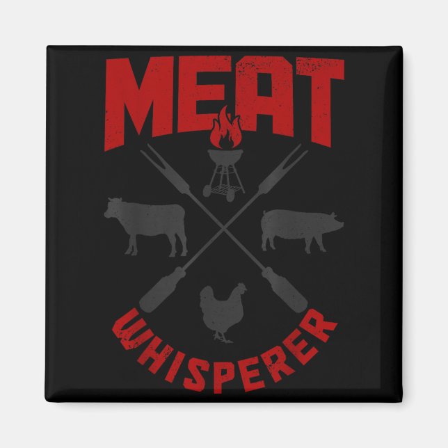Aimant Chuchoteur de viande Bbq Grill Grilling Chef Viand (Devant)