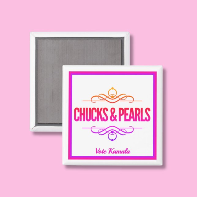 Aimant Chuck & Pearls Vote Kamala (Créateur téléchargé)