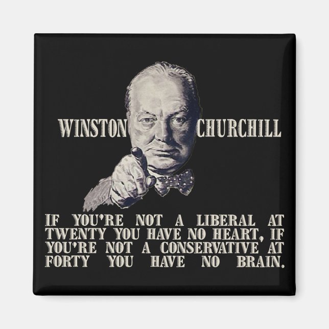 Aimant Churchill sur conservateurs et libéraux (Devant)
