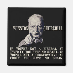 Aimant Churchill sur des conservateurs et des libéraux