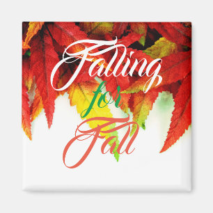 Aimant Chute de l'automne de l'érable feuille rouge éléga