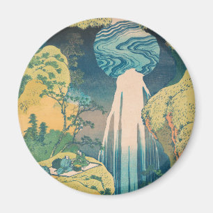 Aimant Chutes d'Amida d'Hokusai Japon Cascade