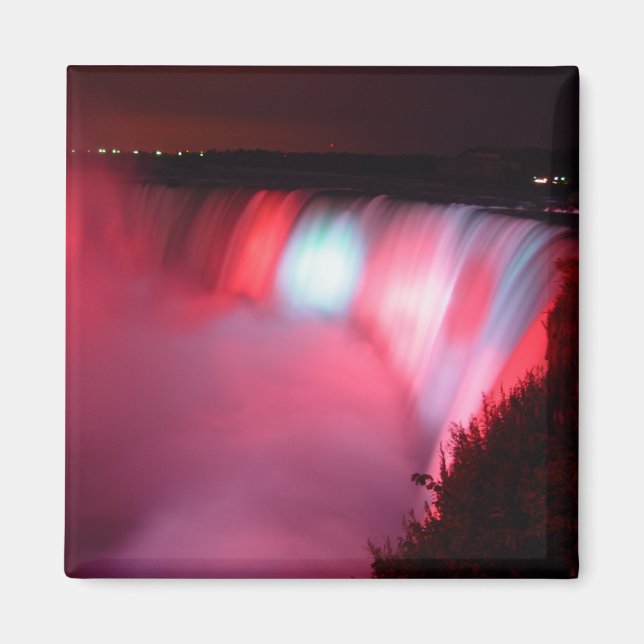 Aimant Chutes De Chaussures À Niagara Red Blue Lights Mag (Devant)