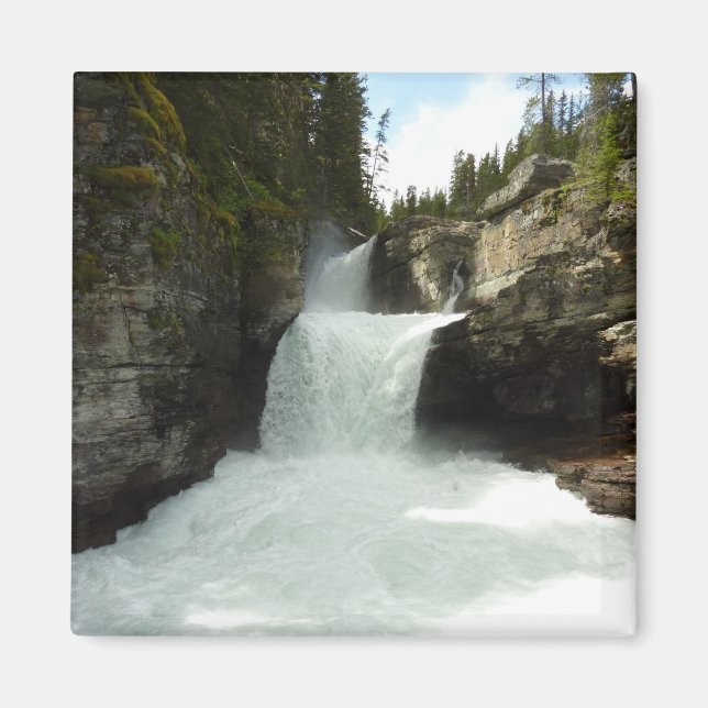 Aimant Chutes St. Mary I dans le parc national de Glacier (Devant)