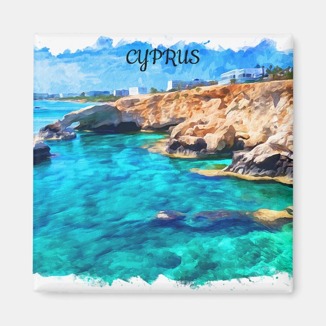 Aimant Chypre Méditerranée Paysage Voyage (Devant)