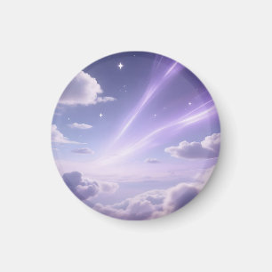 Aimant Ciel Auroral Violet Rêveur Nuages Étoiles