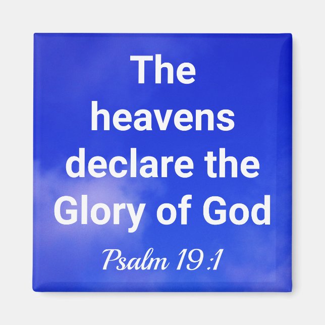 Aimant Ciel bleu Les cieux déclarent gloire de Dieu (Devant)