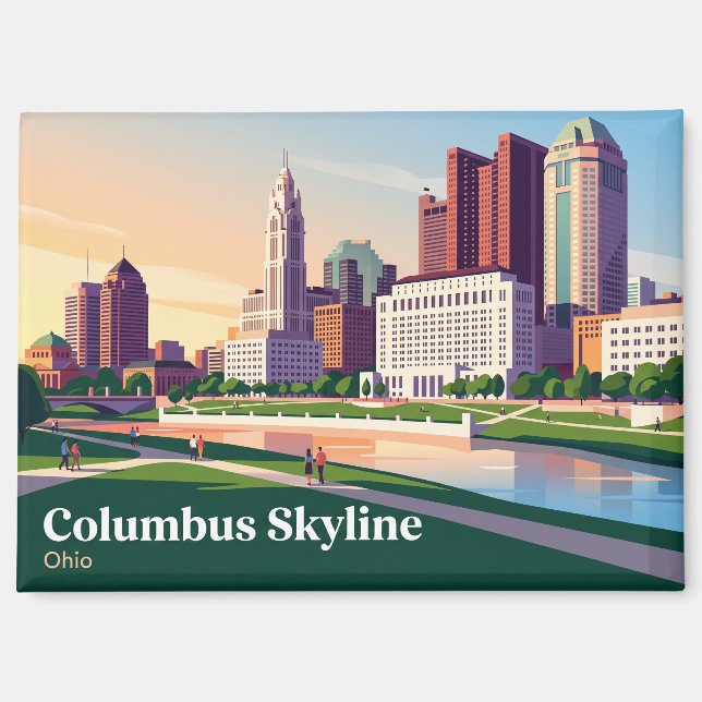 Aimant Ciel de Columbus Ohio (Recto)