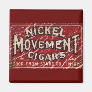 Aimant Cigare 1900 de mouvement de nickel - affligé