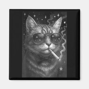 Aimant Cigarette Kitten Drôle Fumer Chat Mème Bra Stupide