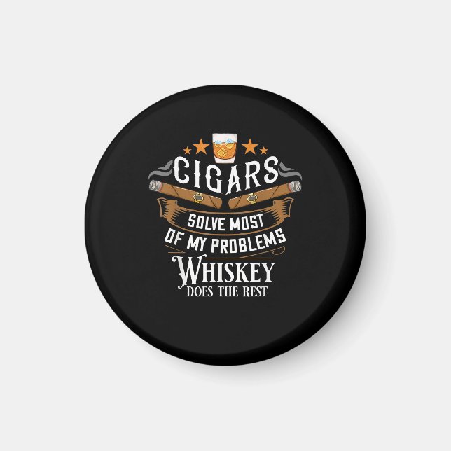 Aimant Cigars Solve Most Of My Problems Whiskey (Devant)