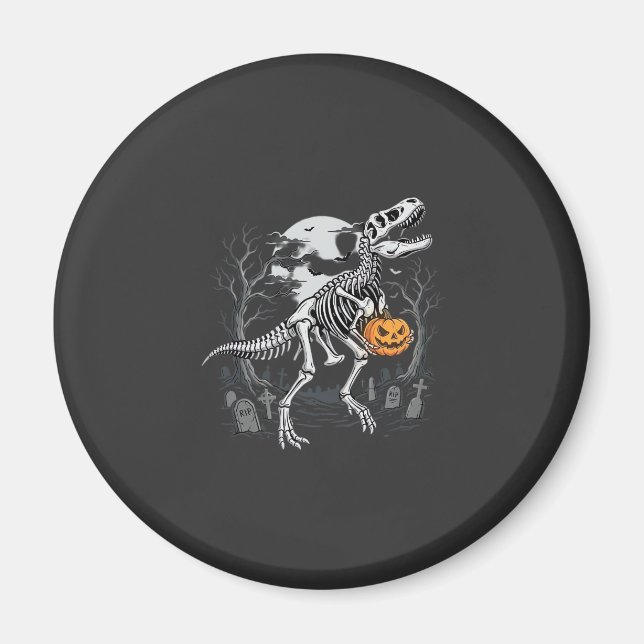 Aimant Cimetière de citrouille d'Halloween de squelette d (Devant)