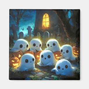 Aimant Cimetière de nuit éffrayante mignonne Fantôme d'Ha