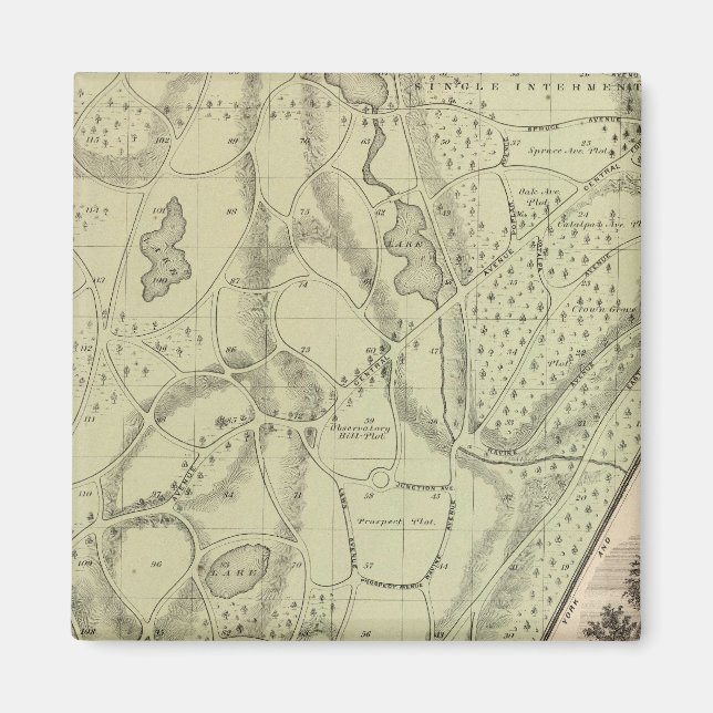 Aimant Cimetière de Woodlawn (Devant)