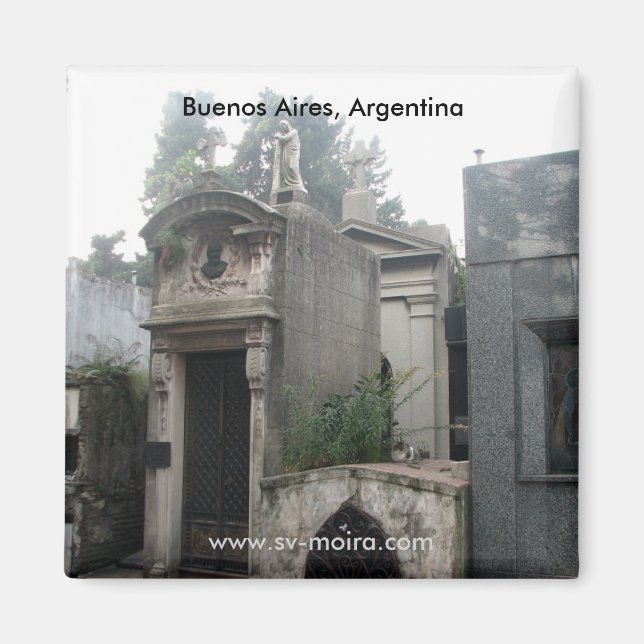 Aimant Cimetière Recoleta, Buenos Aires, Argentine (Devant)