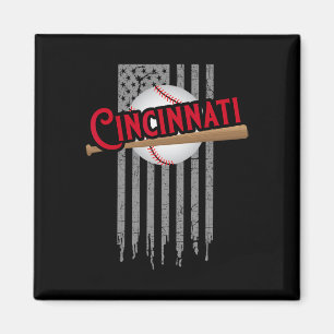 Aimant Cincinnati Oh États-Unis Drapeau La Reine Chip Cit