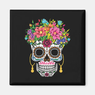 Aimant Cinco De Mayo Crâne à sucre Dia De Los Muertos Jou