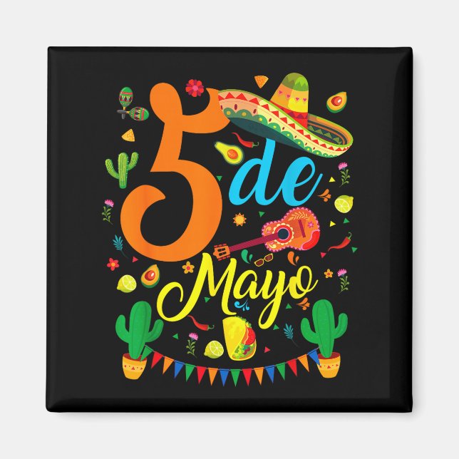 Aimant Cinco de mayo drôle de fête mexicaine 5 de mayo (Devant)