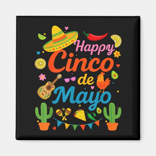 Aimant Cinco de mayo drôle de fête mexicaine 5 de mayo (Devant)
