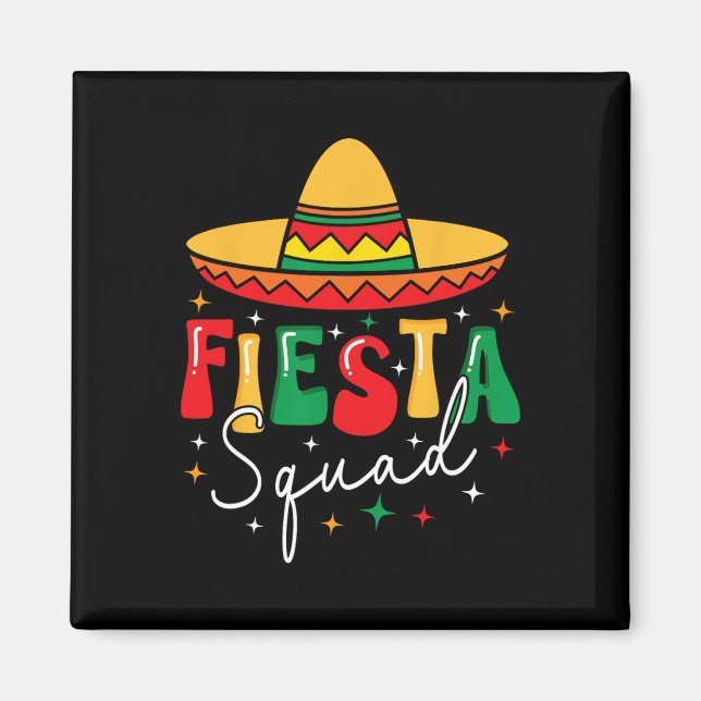 Aimant Cinco De Mayo Fiesta Squad Funny Mexican Fiesta 5 (Devant)