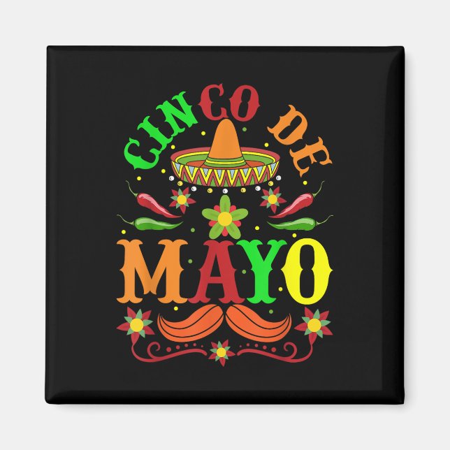 Aimant Cinco De Mayo Lets Fiesta Squad 5 De Mayo Mexique (Devant)