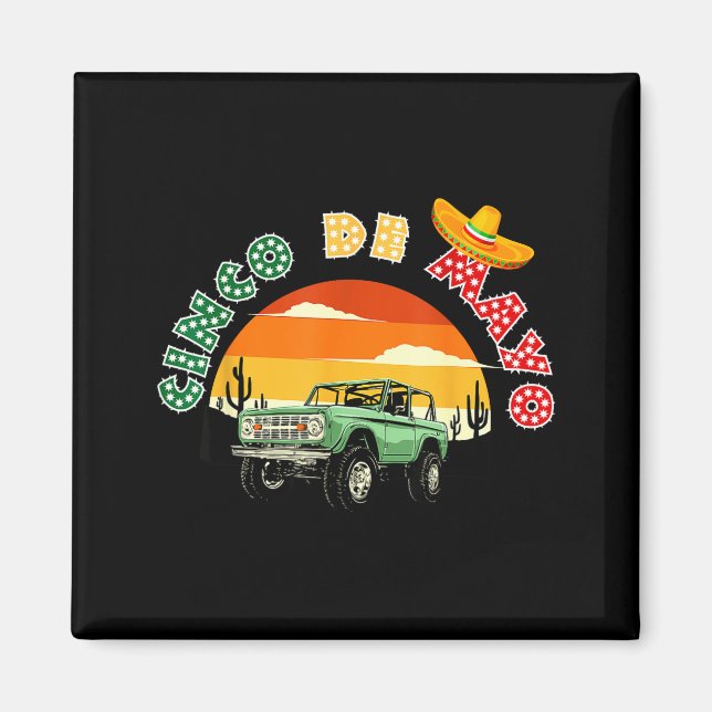 Aimant Cinco de mayo pour les femmes hommes et enfants  (Devant)