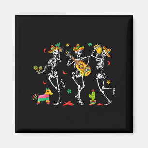 Aimant Cinco De Mayo squelette dansant Chapeau mexicain F