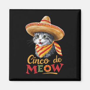 Aimant Cinco De Meow Cinco De Mayo Drôle Chat Mexicain So