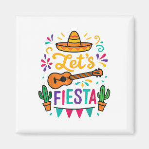 Aimant Cinco Mayo Lets Fiesta Toddler Girl Boy Mexicain F