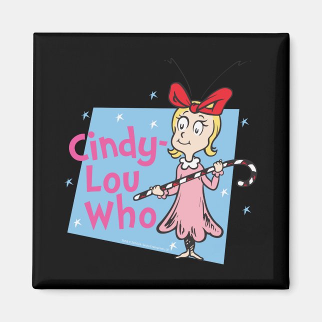 Aimant Cindy Lou Who Candy Cane T Shirt  (Devant)