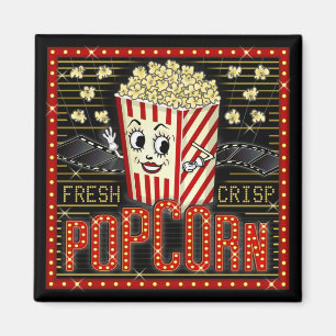 Aimant Cinéma Marquee Home Cinema Popcorn Personnalisé