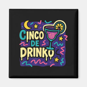 Aimant Cinq boissons fête cinq mai mens fête 5