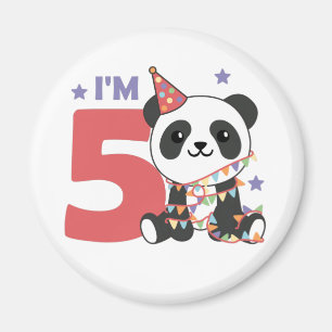 Aimant Cinquième Panda Anniversaire Pour Enfants 5 Ans Ma