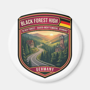 Aimant Circuit de la Forêt-Noire, route allemande d'un vo