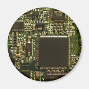Aimant Circuit imprimé vert macro Photo de PCB