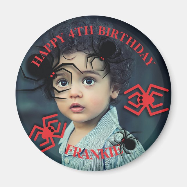 Aimant circulaire photo personnalisé (Devant)