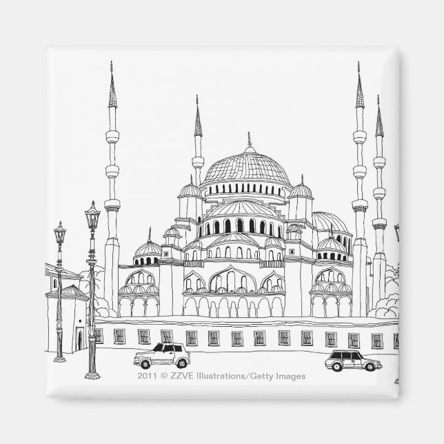 Aimant Circulation par mosquée (Devant)