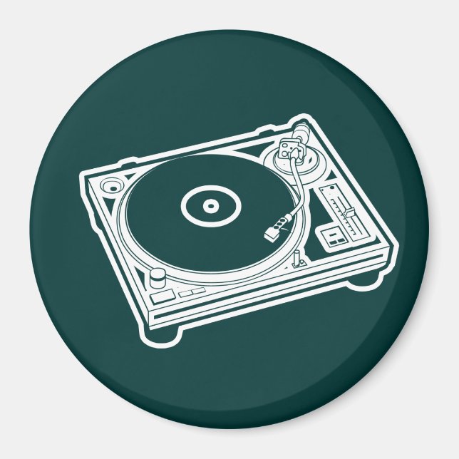 Aimant Cire de la vieille école / Tourne-disque (Devant)