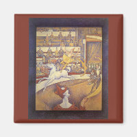 Cirque par Georges Seurat, Art pointilliste vintag