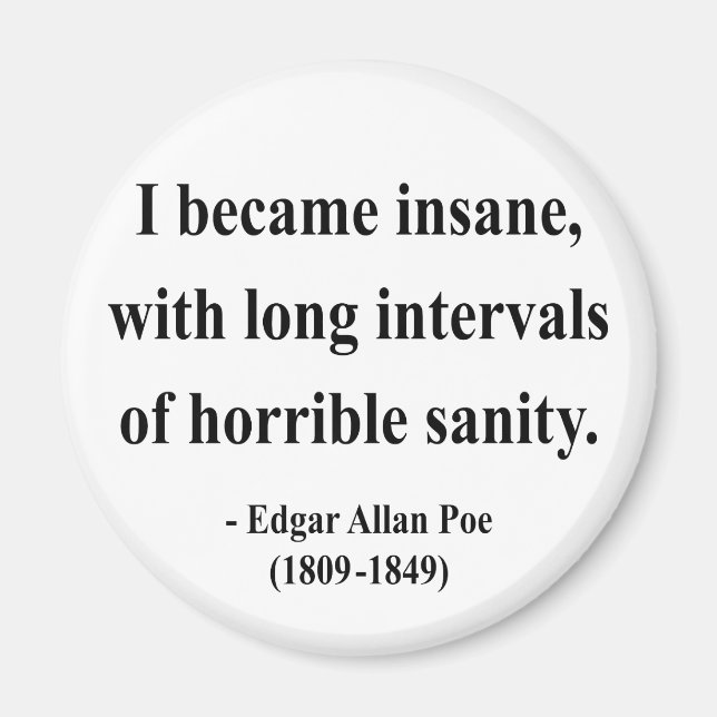 Aimant Citation 2a d'Edgar Allen Poe (Devant)