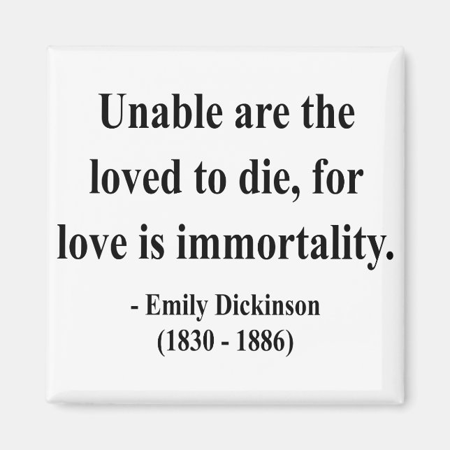 Aimant Citation 8a d'Emily Dickinson (Devant)