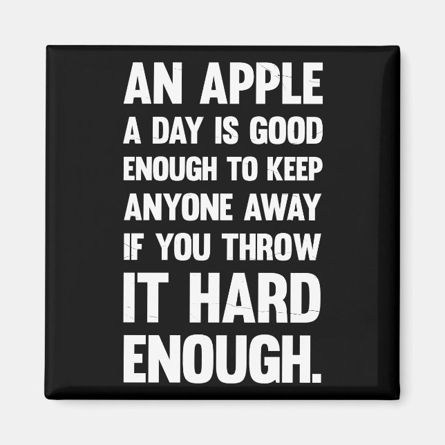 Aimant Citation Amusante Apple. | blague sarcastique | ph (Devant)