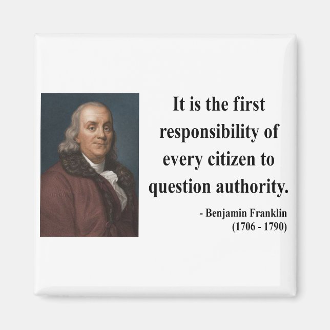 Aimant Citation Ben Franklin 3b (Devant)